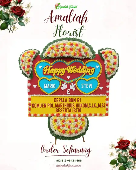 Papan Bunga Pernikahan Moba